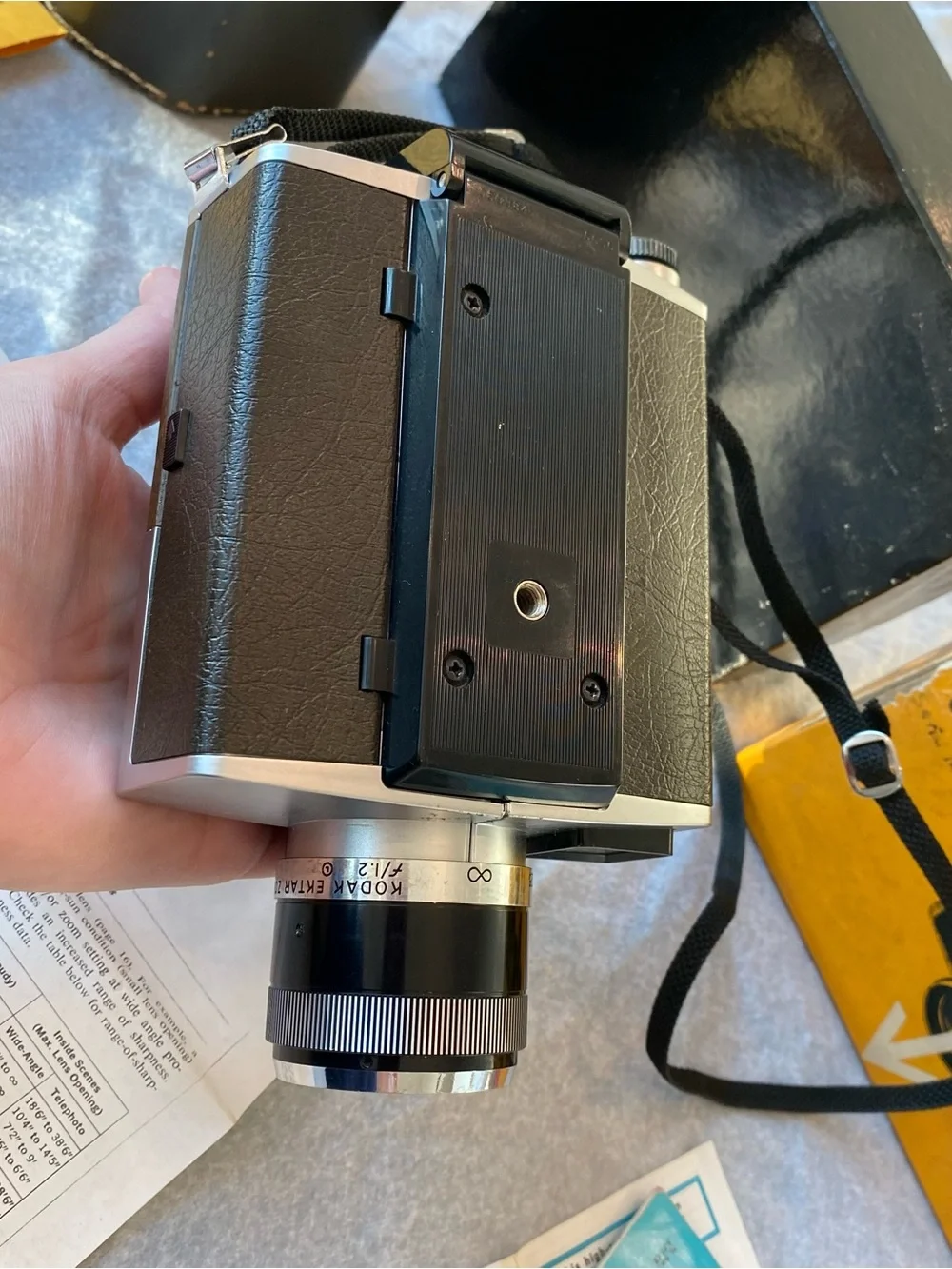 Vintage Kodak Black and Silver XL55 Movie Outfit Camera & Case